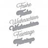 SPELLBINDERS GERMAN CHRISTMAS SENTIMENTS Etched Dies