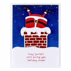 SPELLBINDERS CHIMNEY CAPER CLEAR STAMP and Die SET ETCHED DIES