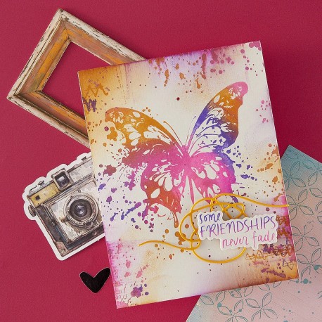 Spellbinders BETTERPRESS BUTTERFLY SPLATTER - BETTERPRESS PLATE & DIE SET