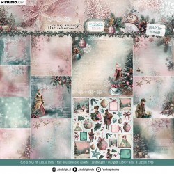 Studio Light Christmas Blush Designer Paper Pad Double-Sided Scrapbooking 30x30 cm