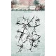 STUDIO LIGHT CHRISTMAS BLUSH WINTER CRACKLE CLEAR STAMP BUTTERFLY