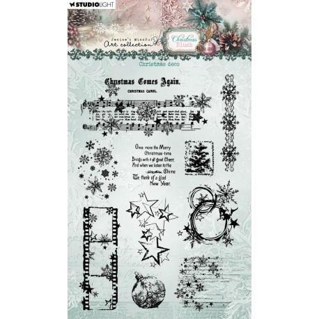 STUDIO LIGHT CHRISTMAS BLUSH CHRISTMAS DECO CLEAR STAMP
