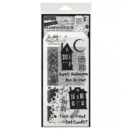 Tim Holtz GHOST TOWN STAMPS / STENCILS