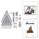 SPELLBINDERS SKI-SON'S GREETINGS DIES AND 3D FOLDER BUNDLE BY SIMON HURLEY