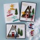 SPELLBINDERS SKI-SON'S GREETINGS DIES AND 3D FOLDER BUNDLE BY SIMON HURLEY