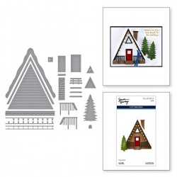 SPELLBINDERS SKI LODGE ETCHED DIES FROM THE SKI-SON'S GREETINGS COLLECTION BY SIMON HURLEY