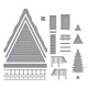 SPELLBINDERS SKI LODGE ETCHED DIES FROM THE SKI-SON'S GREETINGS COLLECTION BY SIMON HURLEY