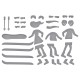 SPELLBINDERS HIT THE SLOPES ETCHED DIES FROM THE SKI-SON'S GREETINGS COLLECTION BY SIMON HURLEY