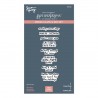 Spellbinders BETTERPRESS SKI-SON'S GREETINGS SENTIMENTS SIMON HURLEY