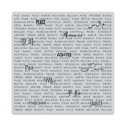 Hero Arts CLINGS WORDS OF PEACE BACKGROUND