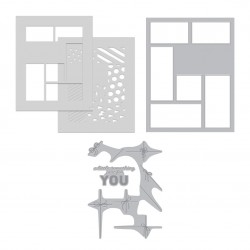 Hero Arts BEST GIFT EVERY BUNDLE - SET DIE-STENCIL-BETTERPRESS PLATE