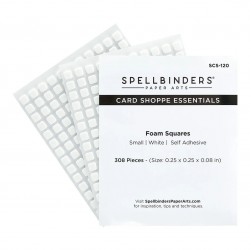 SPELLBINDERS WHITE FOAM ADHESIVES - CARRéS, SMALL 1/4 INCH