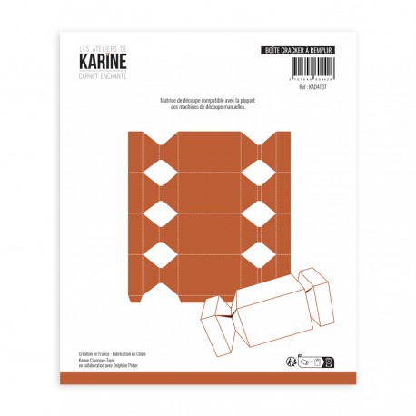 LES ATELIERS DE KARINE "CARNET ENCHANTé" DIES BOITE CRACKER à remplir