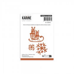 LES ATELIERS DE KARINE "CARNET ENCHANTé" DIES TRAINEAU et FLOCONS