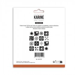 LES ATELIERS DE KARINE "CARNET ENCHANTé" POCHOIR ETOILES GIVREES