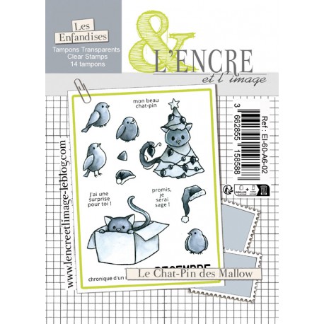 L'ENCRE ET L'IMAGE - LE CHAT-PIN DES MALLOW CLEAR STAMPS
