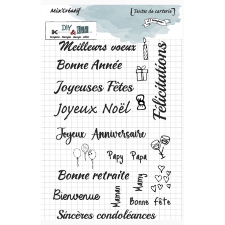 DIY and Cie Tampons TEXTES DE CARTERIE