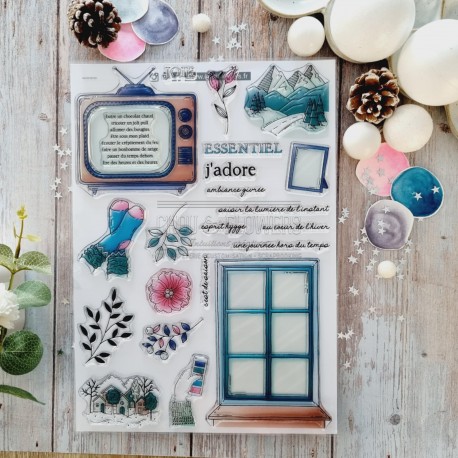 CHOU & FLOWERS TAMPONS CLEAR A4 ESPRIT HYGGE "ALTITUDE"