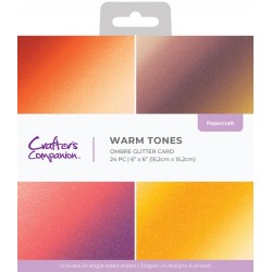CRAFTERS COMPANION OMBRE GLITTER PAD 15X15cm WARM TONES