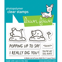 LAWN FAWN CLEAR STAMPS - A MOLE LOT OF LOVE ADD ON