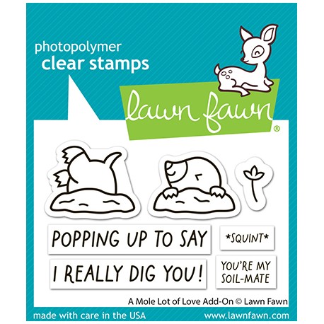LAWN FAWN CLEAR STAMPS - A MOLE LOT OF LOVE ADD ON