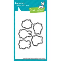 LAWN FAWN DIES - CRITTER CONVERSATION HEARTS