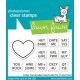 LAWN FAWN CLEAR STAMPS - CRITTER CONVERSATION HEARTS ADD-ON