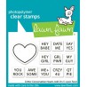 LAWN FAWN CLEAR STAMPS - CRITTER CONVERSATION HEARTS ADD-ON
