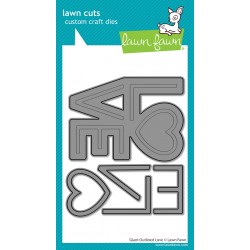 LAWN FAWN DIES - GIANT OUTLINED LOVE