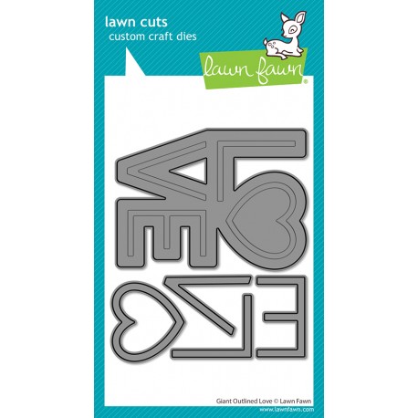 LAWN FAWN DIES - GIANT OUTLINED LOVE