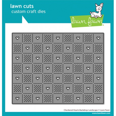 LAWN FAWN DIES - CHECKERED HEARTS BG LANDSCAPE