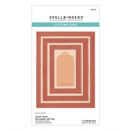 SPELLBINDERS HAPPIER HOUR Etched Dies LINEAR TOUCH RECTANGLES