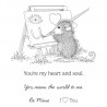 SPELLBINDERS - HOUSE MOUSE Heart and Soul CLING RUBBER STAMP