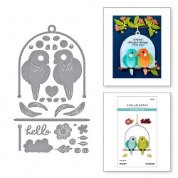 SPELLBINDERS CHEERFUL CHIRPS Etched Dies
