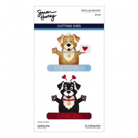 SPELLBINDERS SIMON HURLEY SENDING HUGS - ETCHED DIES Darling Dog