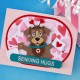 SPELLBINDERS SIMON HURLEY - SENDING HUGS - PUFFY HEARTS 3D EMB. FOLDER and STENCIL BUNDLE