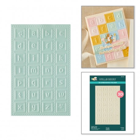 SPELLBINDERS SAY CHEESE CLASSIC POOH BABY 3D EMB. FOLDER BABY BLOCKS