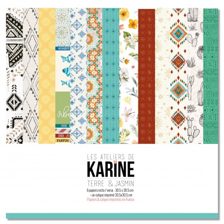 LES ATELIERS DE KARINE "TERRE ET JASMIN" COLLECTION PACK + CALQUE