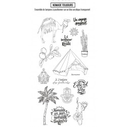 LES ATELIERS DE KARINE "TERRE ET JASMIN" Tampon Clear NOMADES TOUJOURS