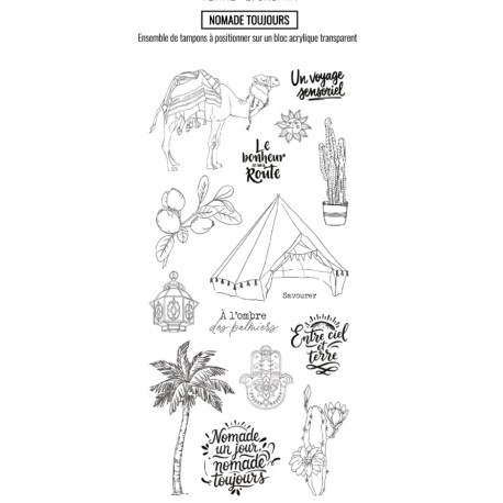 LES ATELIERS DE KARINE "TERRE ET JASMIN" Tampon Clear NOMADES TOUJOURS