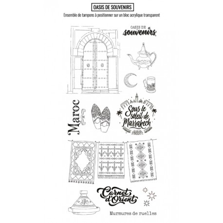 LES ATELIERS DE KARINE "TERRE ET JASMIN" Tampon Clear OASIS DE SOUVENIRS