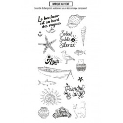 LES ATELIERS DE KARINE "TERRE ET JASMIN" Tampon Clear BARQUE AU VENT