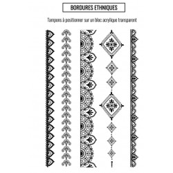LES ATELIERS DE KARINE "TERRE ET JASMIN" Tampon Clear BORDURES ETHNIQUES
