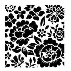 LES ATELIERS DE KARINE "TERRE ET JASMIN" POCHOIR JARDIN FLEURI