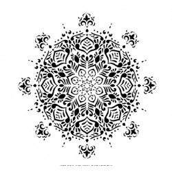 LES ATELIERS DE KARINE "TERRE ET JASMIN" POCHOIR ROSACE