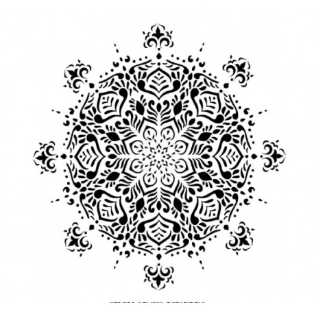 LES ATELIERS DE KARINE "TERRE ET JASMIN" POCHOIR ROSACE