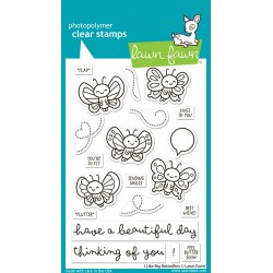 LAWN FAWN CLEAR STAMPS - I LIKE BIG BUTTERFLIES