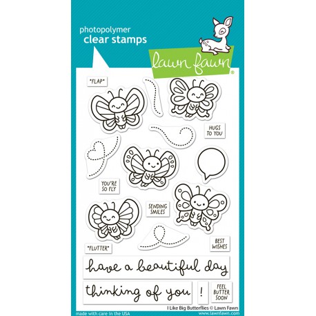 LAWN FAWN CLEAR STAMPS - I LIKE BIG BUTTERFLIES