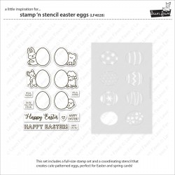 LAWN FAWN STAMP 'n STENCIL EASTER EGGS