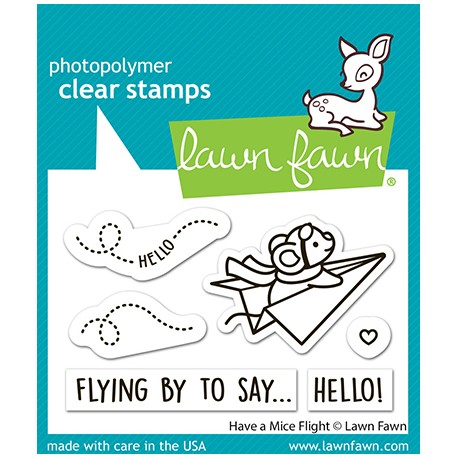LAWN FAWN CLEAR STAMPS - HAVE A MICE FLIGHT